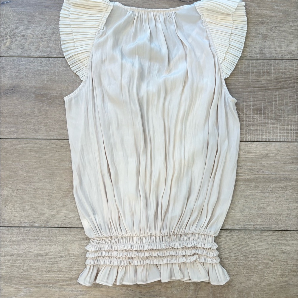 Ramy Brook Elegant Cream Ruffled Women's Top - Picture 8 of 8
